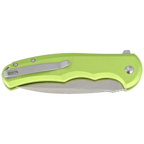 Nóż składany Civivi Button Lock Praxis Lime Green Aluminium, Satin Nitro-V (C18026E-3) Civivi by WE Knife