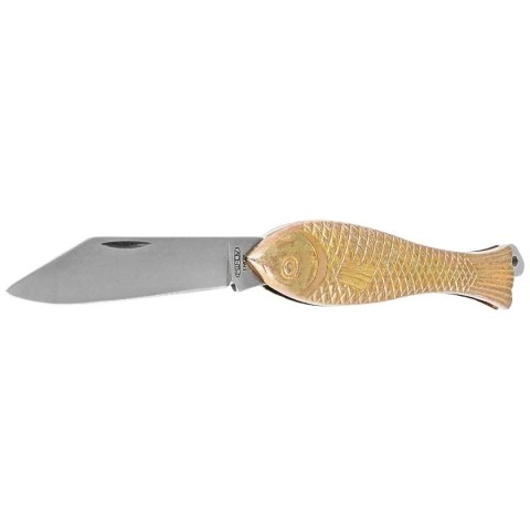 Nóż składany Mikov Fishlet 130 Gold, Stonewashed 420 (130-NZn-1/ZL STONEWASHED) Mikov s.r.o.