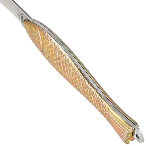 Nóż składany Mikov Fishlet 130 Gold, Stonewashed 420 (130-NZn-1/ZL STONEWASHED) Mikov s.r.o.