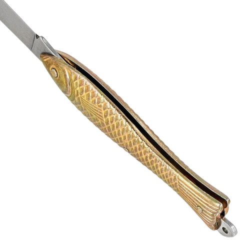 Nóż składany Mikov Fishlet 130 Gold, Stonewashed 420 (130-NZn-1/ZL STONEWASHED) Mikov s.r.o.
