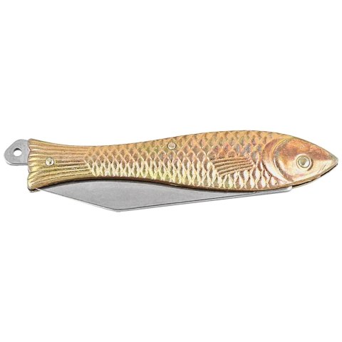 Nóż składany Mikov Fishlet 130 Gold, Stonewashed 420 (130-NZn-1/ZL STONEWASHED) Mikov s.r.o.