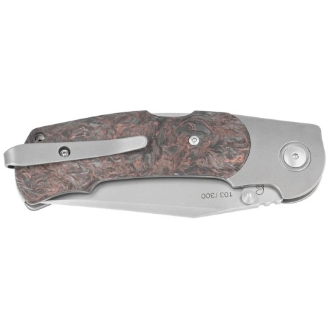 Nóż składany Viper Turn LE 111/300 Titanium/Dark Matter Copper Fat Carbon, Bead Blasted M390 by Fabrizio Silvestrelli (V5986FCC) Viper by Tecnocut