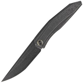 Nóż składany WE Knife Cybernetic LE No 044/205 Black Etching Pattern Titanium, Black Stonewashed CPM 20CV (WE22033-4) WE Knife
