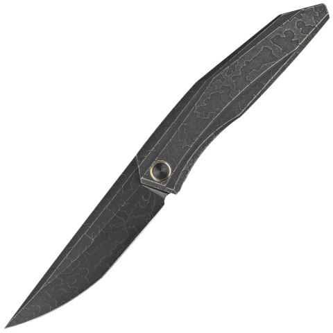 Nóż składany WE Knife Cybernetic LE No 044/205 Black Etching Pattern Titanium, Black Stonewashed CPM 20CV (WE22033-4) WE Knife