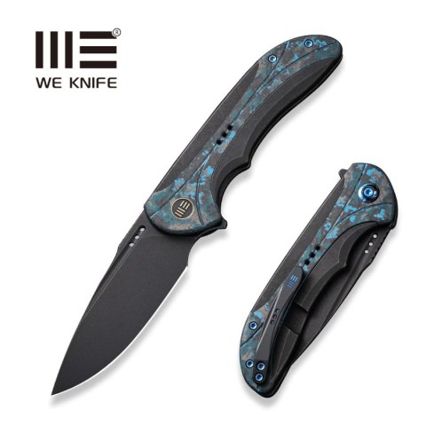 Nóż składany WE Knife Equivik Black Titanium/Arctic Storm Fat Carbon, Black Stonewashed CPM 20CV (WE23020-4) WE Knife