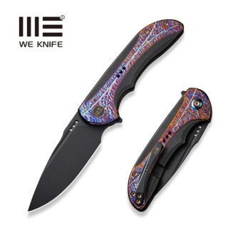 Nóż składany WE Knife Equivik Black/Flamed Titanium, Black Stonewashed CPM 20CV (WE23020-2) WE Knife