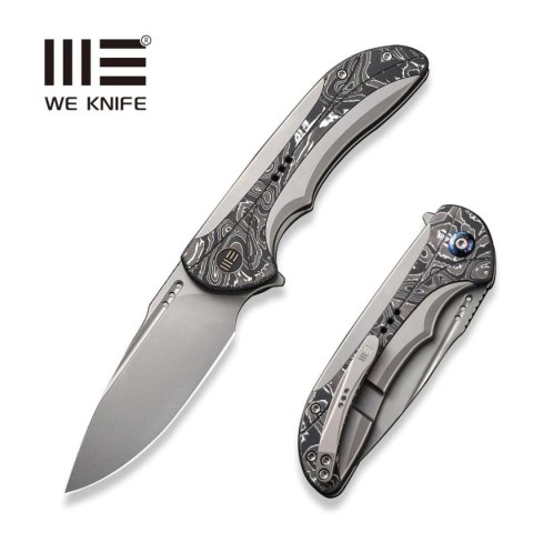 Nóż składany WE Knife Equivik Gray Titanium/Aluminium Foil Carbon Fiber, Stonewashed CPM 20CV (WE23020-1) WE Knife