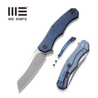 Nóż składany WE Knife RekkeR Blue Titanium, Polished Bead Blasted CPM 20CV by Kyle Lamb (WE22010G-4) WE Knife