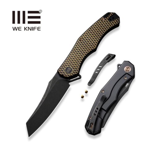 Nóż składany WE Knife RekkeR Golden/Black Titanium, Black Stonewashed CPM 20CV by Kyle Lamb (WE22010G-3) WE Knife