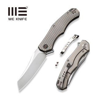Nóż składany WE Knife RekkeR Polished Bead Blasted Titanium, Polished Bead Blasted CPM 20CV by Kyle Lamb (WE22010G-2) WE Knife