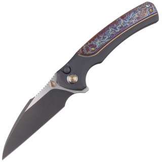 Nóż składany WE Knife Ziffius LE No 163/310 Gray Titanium/Flamed, Hand Rubbed Satin CPM 20CV (WE22024D-4) WE Knife