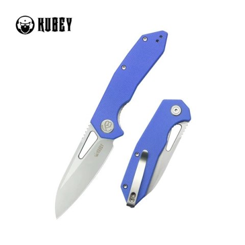 Kubey Vagrant Blue G10, Sand Blasted 14C28N by Maksim Tkachuk (KU291P) Kubey Knife