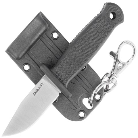 Nóż Demko Armiger 2 Clip Point Black TPR, Satin 4034SS by Andrew Demko (ARM2-4034SS-CP) Demko Knives