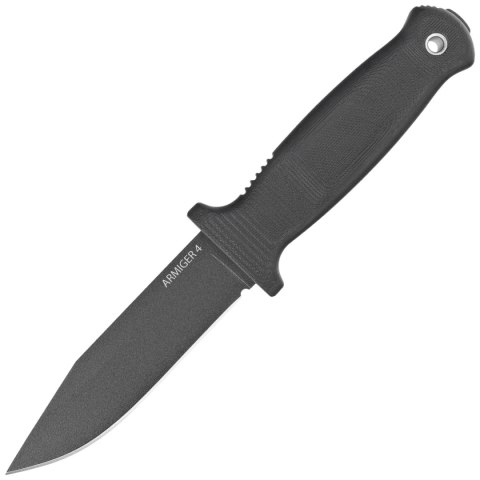 Nóż Demko Armiger 4 Clip Point Black TPR, Black Powder Coated 80CrV2 by Andrew Demko (ARM4-80CrV2-BLK-CLP) Demko Knives