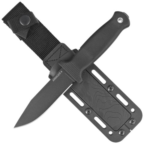 Nóż Demko Armiger 4 Clip Point Black TPR, Black Powder Coated 80CrV2 by Andrew Demko (ARM4-80CrV2-BLK-CLP) Demko Knives