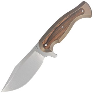 Nóż Fox Eastwood Tiger Bronze Titanium/Ziricote Wood, Satin Elmax by Gudy Van Poppel (FX-106 TIZW) FOX