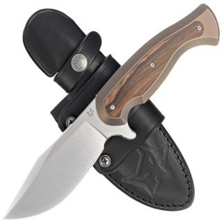 Nóż Fox Eastwood Tiger Bronze Titanium/Ziricote Wood, Satin Elmax by Gudy Van Poppel (FX-106 TIZW) FOX