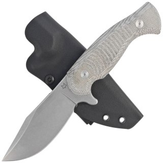 Nóż Fox Eastwood Tiger OD Green Canvas Micarta, Stonewashed Niolox by Gudy Van Poppel (FX-106 MIOD) FOX