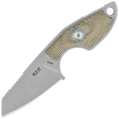 Nóż na szyje MKM Mikro 2 Green Canvas Micarta, Stonewashed M390 by Jesper Voxnæs (MKMR02-GC) MKM - Maniago Knife Makers