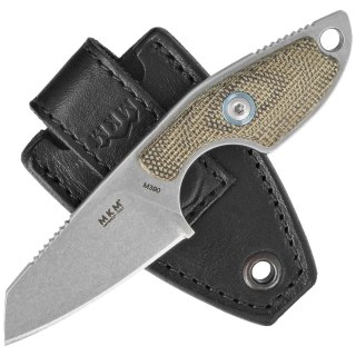 Nóż na szyje MKM Mikro 2 Green Canvas Micarta, Stonewashed M390 by Jesper Voxnæs (MKMR02-GC) MKM - Maniago Knife Makers