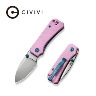 Nóż składany CIVIVI Baby Banter Powder Pink G10, Satin Nitro-V by Ben Petersen (C19068S-10) Civivi by WE Knife