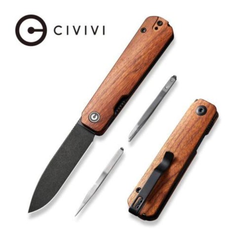 Nóż składany Civivi Sendy Guibourtia Wood, Black Stonewashed Nitro-V by Ben Petersen (C21004A-2) Civivi by WE Knife