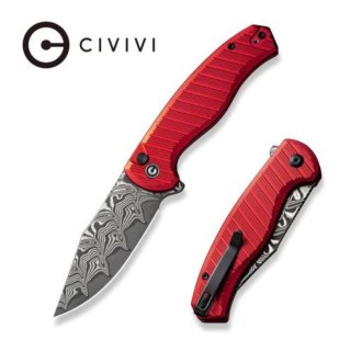 Nóż składany Civivi Stormhowl Red Aluminum, Damascus (C23040B-DS1) Civivi by WE Knife