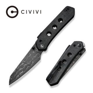 Nóż składany Civivi Vision FG Black Canvas Micarta, Damascus by Snecx Tan (C22036-DS2) Civivi by WE Knife