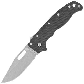Nóż składany Demko AD20.5 Clip Point Black Peel Ply G10, Stonewashed D2 by Andrew Demko (205-D2-BLKPPG10-CP) Demko Knives