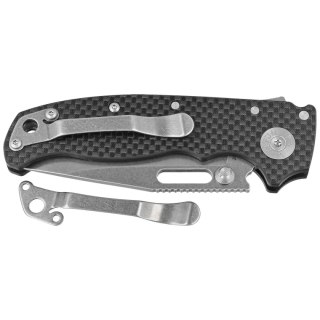 Nóż składany Demko AD20.5 Clip Point Carbon Fiber, Stonewashed CPM 20CV by Andrew Demko (205-20CV-CARBON-CP) Demko Knives