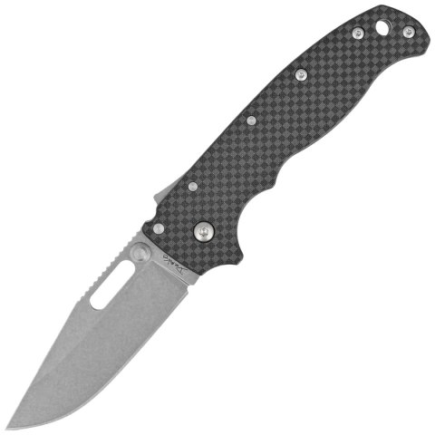 Nóż składany Demko AD20.5 Clip Point Carbon Fiber, Stonewashed D2 by Andrew Demko (205-D2-CFCP) Demko Knives