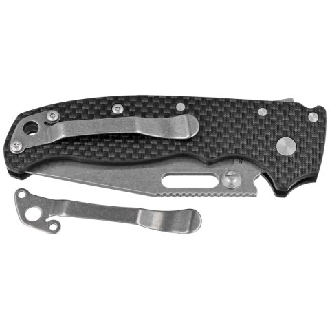 Nóż składany Demko AD20.5 Clip Point Carbon Fiber, Stonewashed D2 by Andrew Demko (205-D2-CFCP) Demko Knives