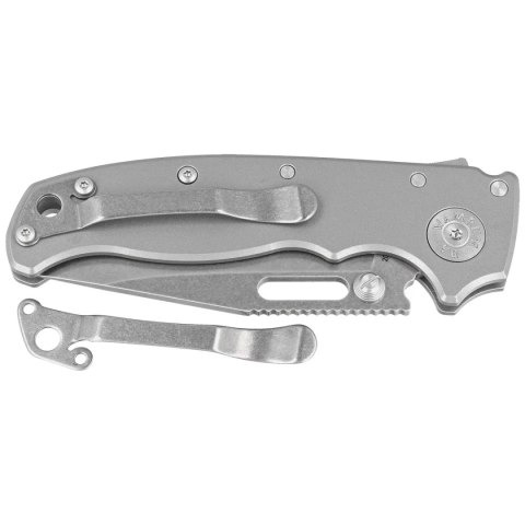 Nóż składany Demko AD20.5 Clip Point Gray Titanium, Stonewashed CPM 20CV by Andrew Demko (205-20CV-TI-CP) Demko Knives