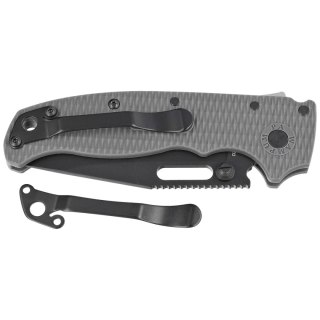 Nóż składany Demko AD20.5 Clip Point Grey Grivory, Black DLC D2 by Andrew Demko (205-D2-CP-DLC) Demko Knives