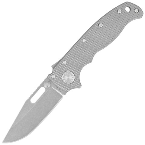 Nóż składany Demko AD20.5 Clip Point Milled Titanium, Stonewashed CPM 20CV by Andrew Demko (205-20CV-TI-TEX-CP) Demko Knives