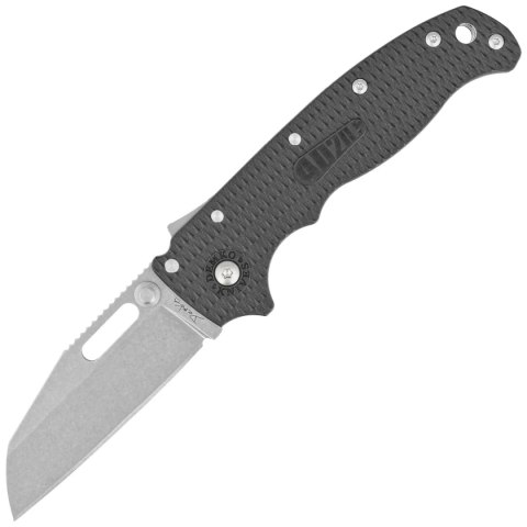 Nóż składany Demko AD20.5 Shark Foot Black Grivory, Stonewashed D2 by Andrew Demko (205-BLK-D2-EP) Demko Knives