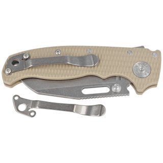 Nóż składany Demko AD20.5 Shark Foot Coyote Tan G10, Stonewashed CPM S35VN by Andrew Demko (205-S35-SFCT) Demko Knives