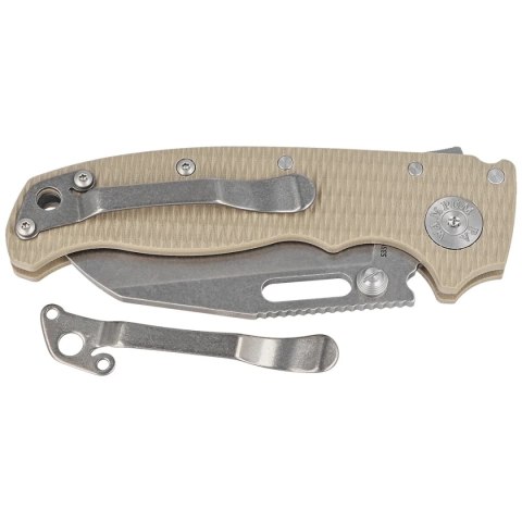 Nóż składany Demko AD20.5 Shark Foot Coyote Tan G10, Stonewashed CPM S35VN by Andrew Demko (205-S35-SFCT) Demko Knives