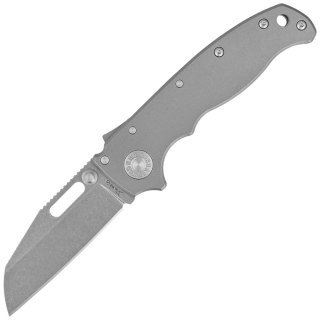 Nóż składany Demko AD20.5 Shark Foot Smooth Titanium, Stonewashed CPM 20CV by Andrew Demko (205-20CV-TI-SF) Demko Knives