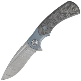 Nóż składany Fox 40th Anniversary Knife Marble Carbon Fiber, Damasteel DS93X Gysinge (FX-F2017 D) FOX