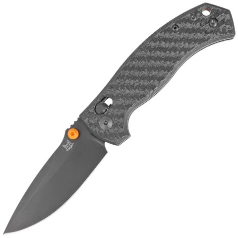 Nóż składany Fox Anzu Carbon Fiber 3K, Black PVD MagnaCut by Les George (FX-560 CFOR) FOX