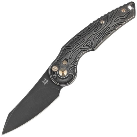 Nóż składany Fox Jupiter Black Titanium, Stonewashed PVD M390 by Denis Simonutti (FX-555 TIBR) FOX