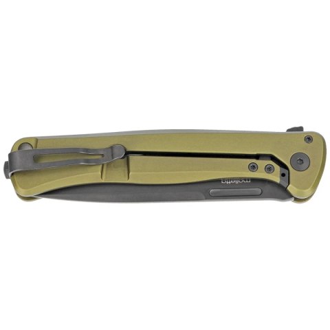 Nóż składany LionSteel Skinny Green Aluminium/Green Canvas Micarta, Old Black MagnaCut by Molletta (SK01A GB) LionSteel