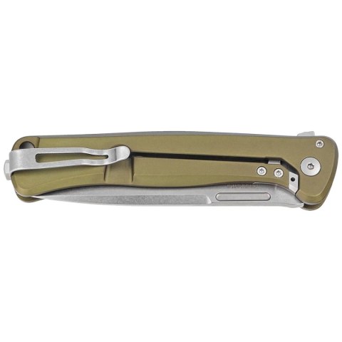 Nóż składany LionSteel Skinny Green Aluminium/Green Canvas Micarta, Stonewashed MagnaCut by Molletta (SK01A GS) LionSteel