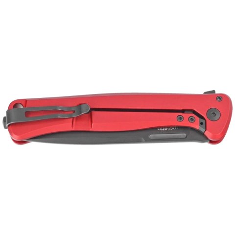 Nóż składany LionSteel Skinny Red Aluminium/Black Canvas Micarta, Old Black MagnaCut by Molletta (SK01A RB) LionSteel