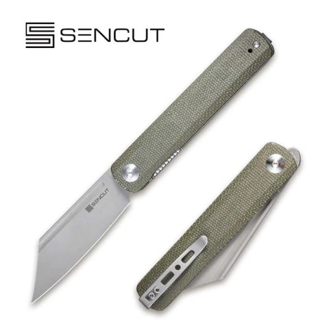 Nóż składany Sencut Bronte Green Micarta, Gray Stonewashed 9Cr18MoV (SA08B) Sencut by We Knife