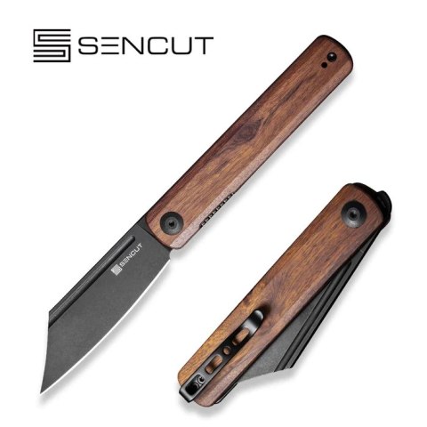 Nóż składany Sencut Bronte Guibourtia Wood, Black Stonewashed 9Cr18MoV (SA08E) Sencut by We Knife