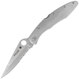 Nóż składany Spyderco Police Stainless Steel, Satin Combo VG-10 by Sal Glesser (C07PS) Spyderco Inc.