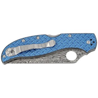 Nóż składany Spyderco Stretch 2 XL Sprint Run Blue Nishijin Glass Fiber, Damascus by Sal Glesser (C258GFBLP) Spyderco Inc.