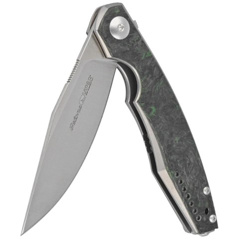 Nóż składany Viper Belone Titanium/Dark Matter Green Fat Carbon, Satin M390 by Jesper Voxnæs (V5970TIFCV) Viper by Tecnocut
